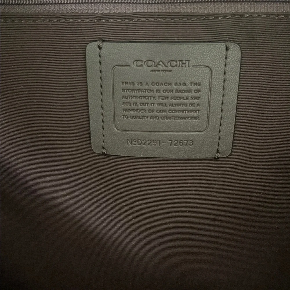 Coach Black Pebbled Leather Tote - Picture 4 of 6